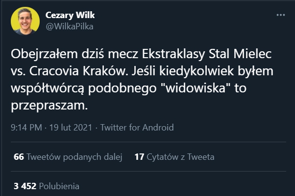 Cezary Wilk podsumował mecz Ekstraklasy... :D